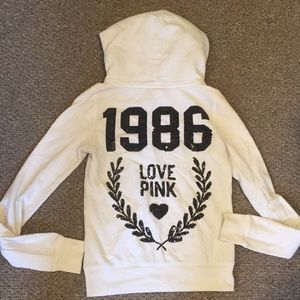 Victoria’s Secret PINK white hoodie